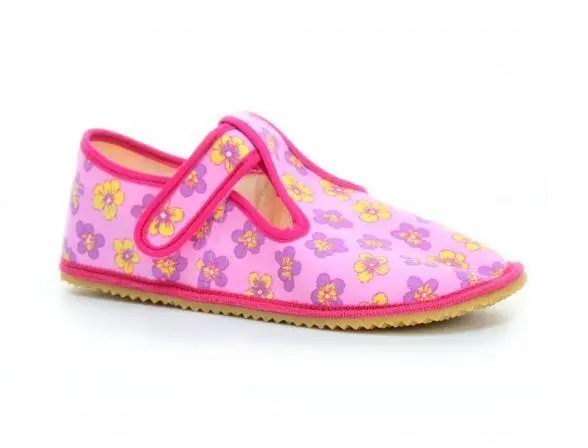 Dívčí barefoot papuče PINK FLOWER, Beda růžová 32 dívky