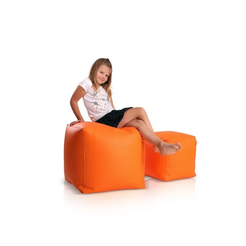 Sedací vak taburetka velká oranžová TiaHome