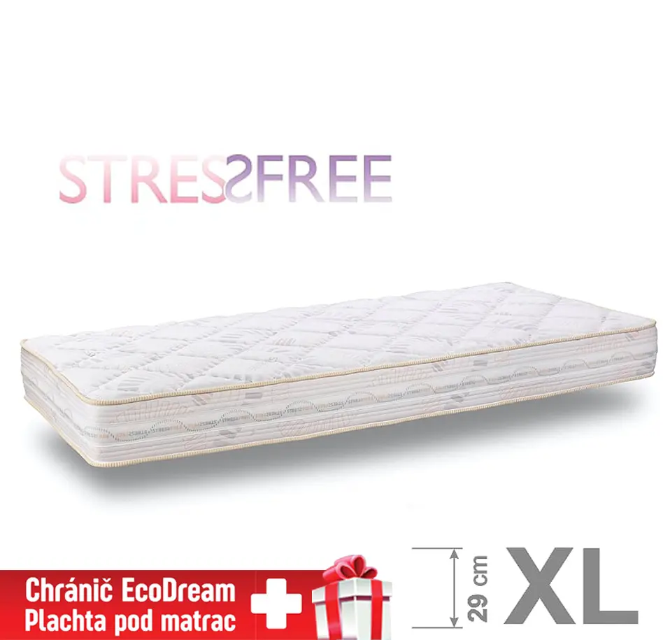 Matrace stressfree XL z paměťové pěny DreamBed - 95x200cm
