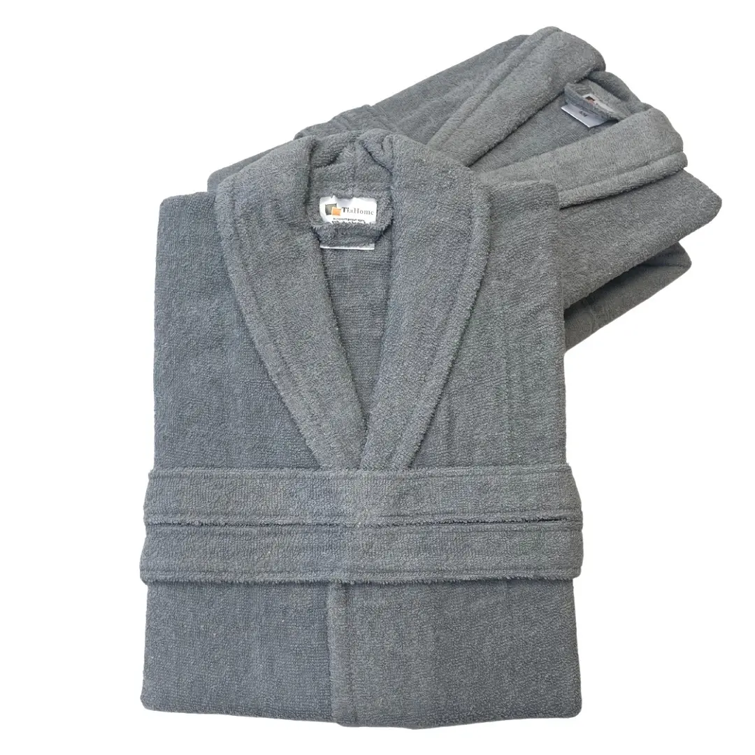 Froté deluxe unisex župan Šedý TiaHome - L