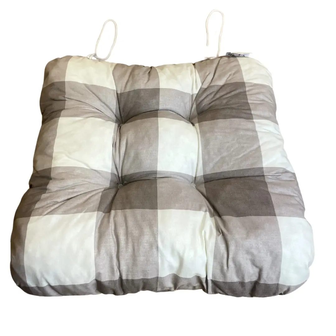 Podsedák na židli Karo hnědé 40x40cm TiaHome