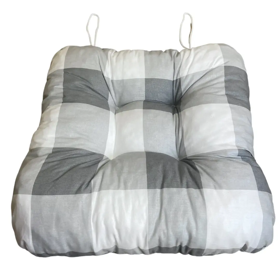 Podsedák na židli Karo šedý 40x40cm TiaHome