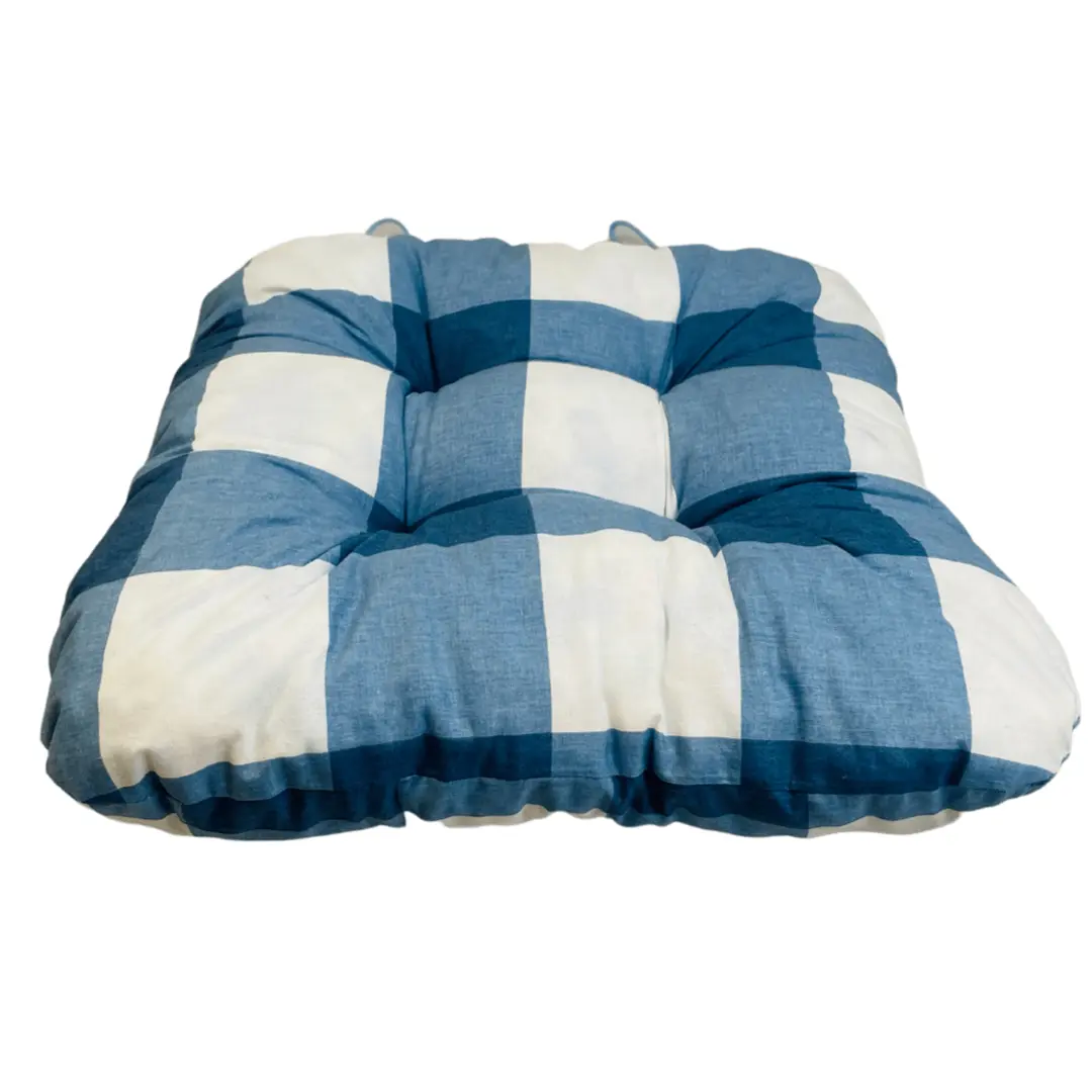 Podsedák na židli Karo modré 40x40cm TiaHome