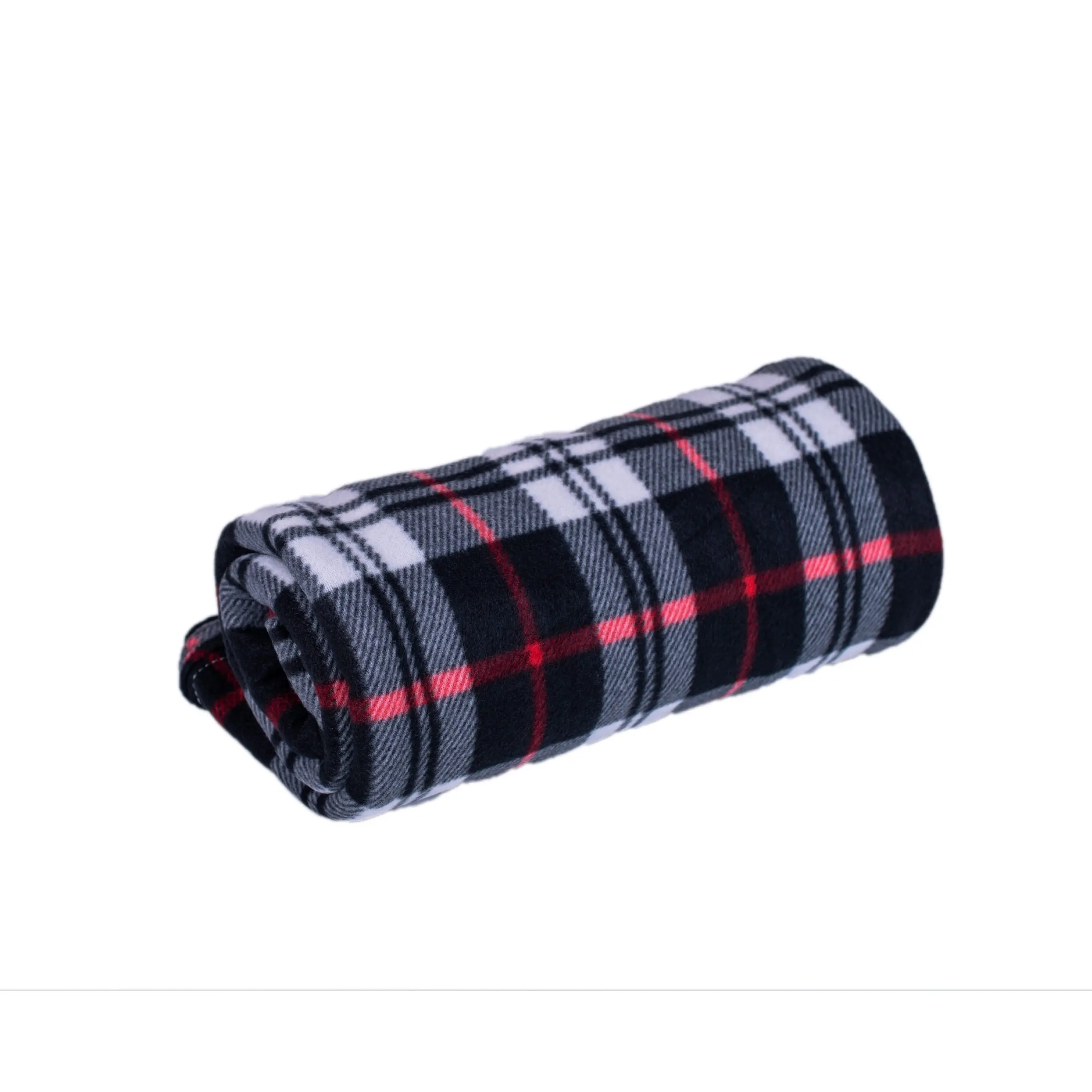 Deka Fleece karo černá 150x200cm TiaHome