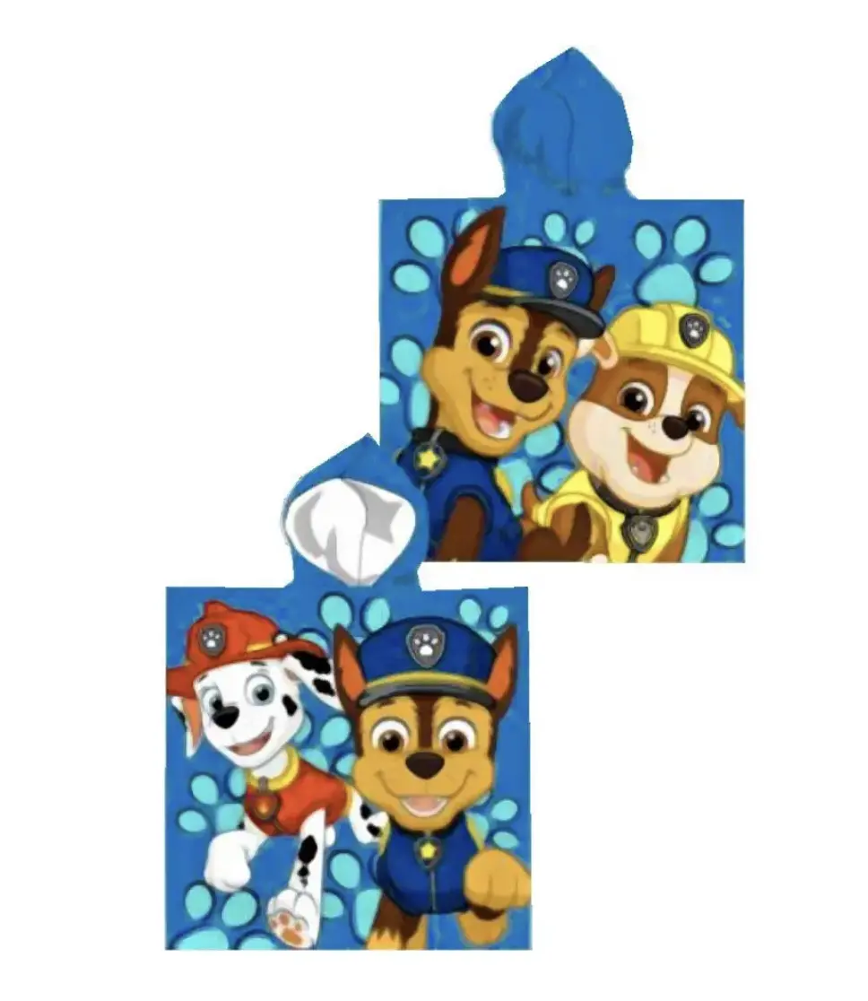 Dětské pončo PAW PATROL modrý 55x110cm Setino