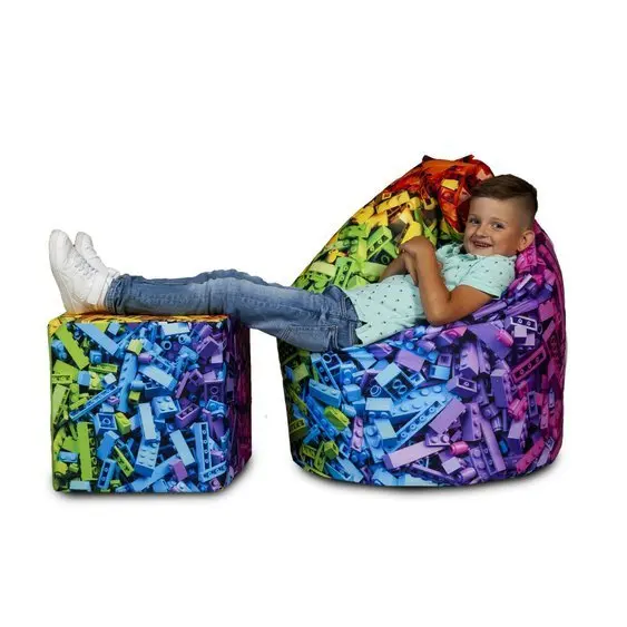 Sedací vak Sako Modern polyester TiaHome - Barevné příšerky