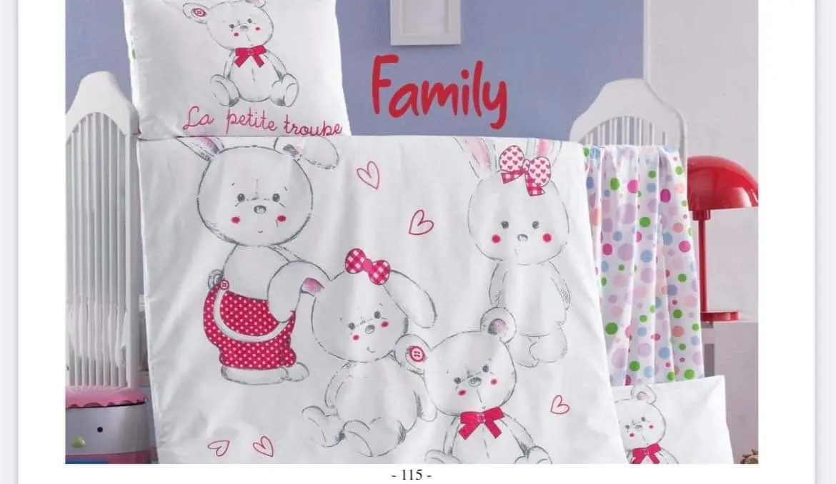 Povlečení bavlněné dětské Family 130x90+45x65cm TiaHome
