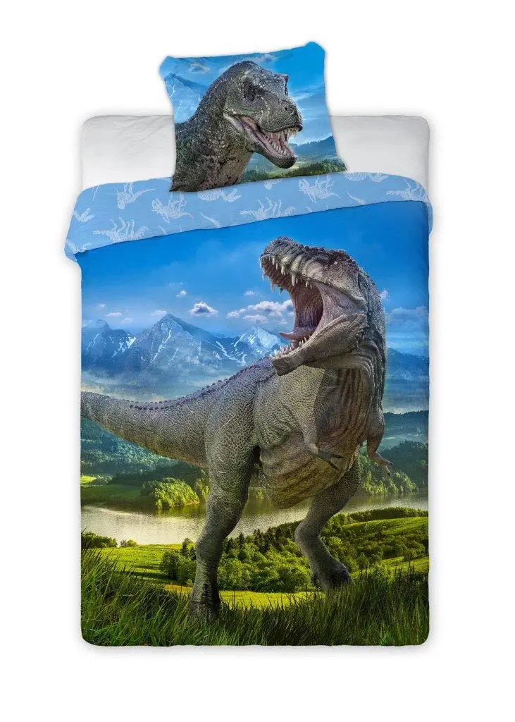 Povlečení bavlněné Deluxe Dinosaurus T-Rex 200x140cm+90x70cmFaro