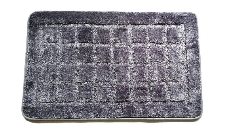 Koupelnová předložka kostka tmavě šedá 50x80 cm TiaHome