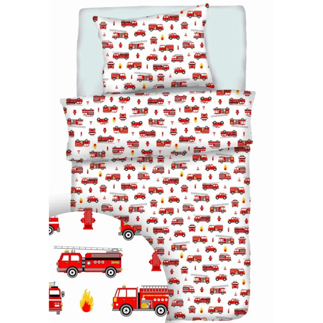 Povlečení bavlněné dětské Hasiči TiaHome - Detský set 130x90cm + 65x45cm