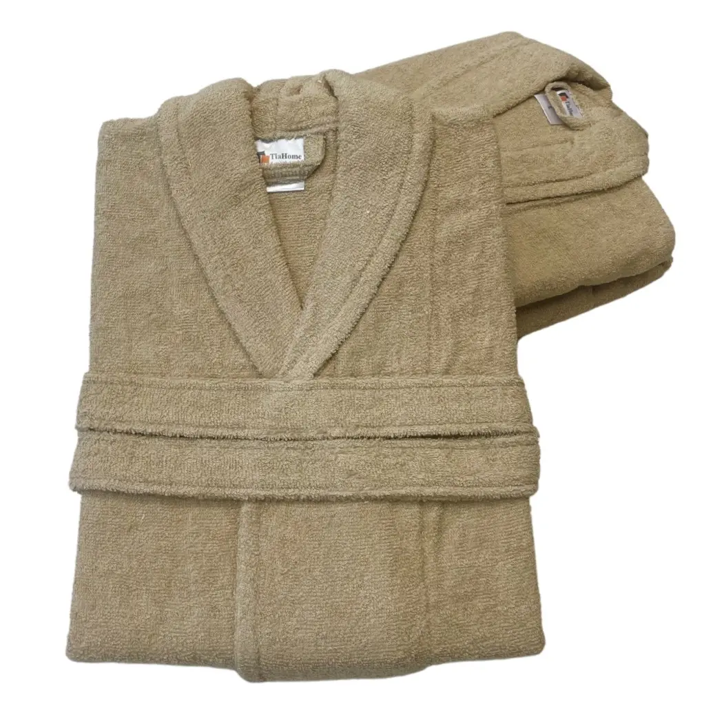 Froté deluxe unisex župan Bežový TiaHome - S/M