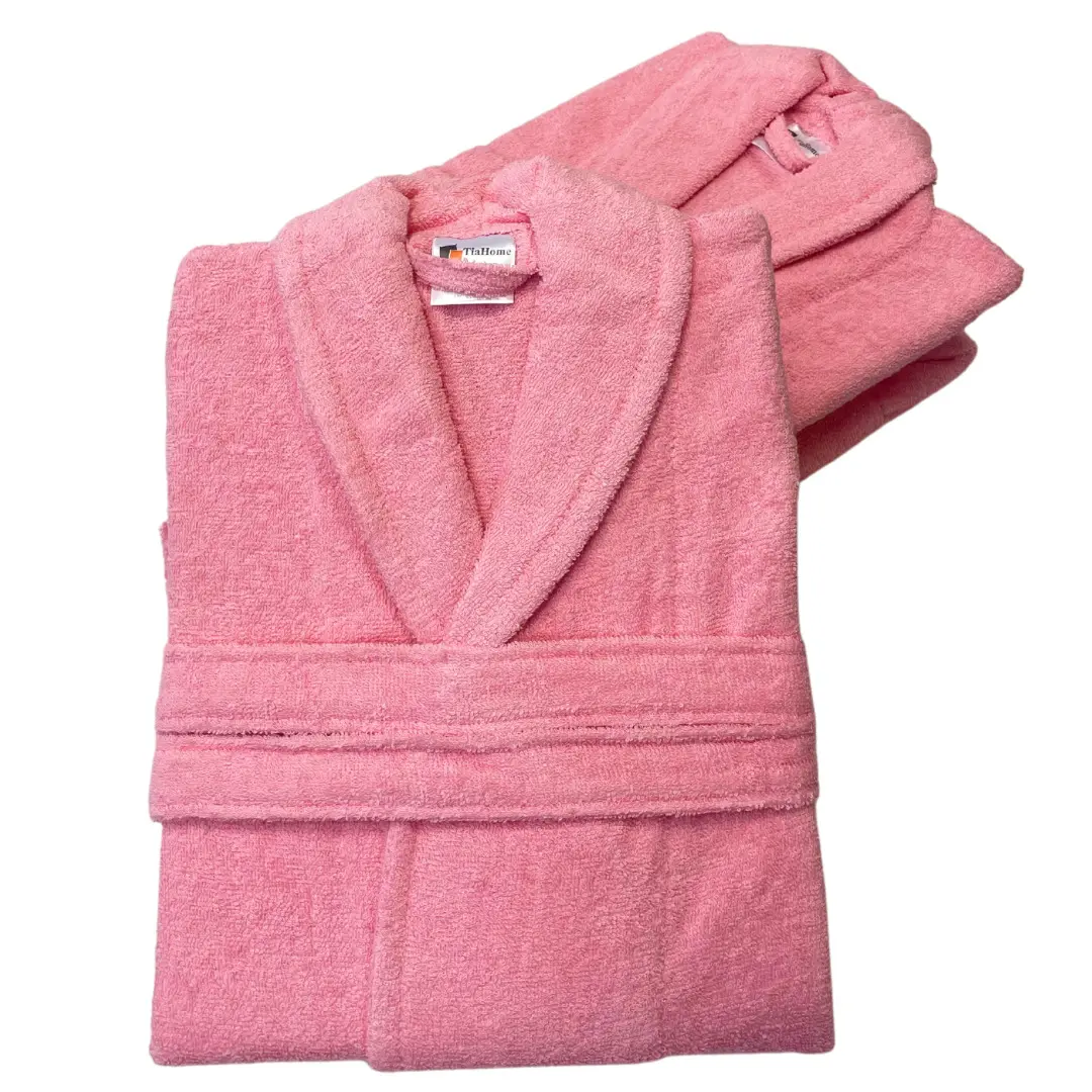 Froté deluxe unisex župan Růžový TiaHome - S/M