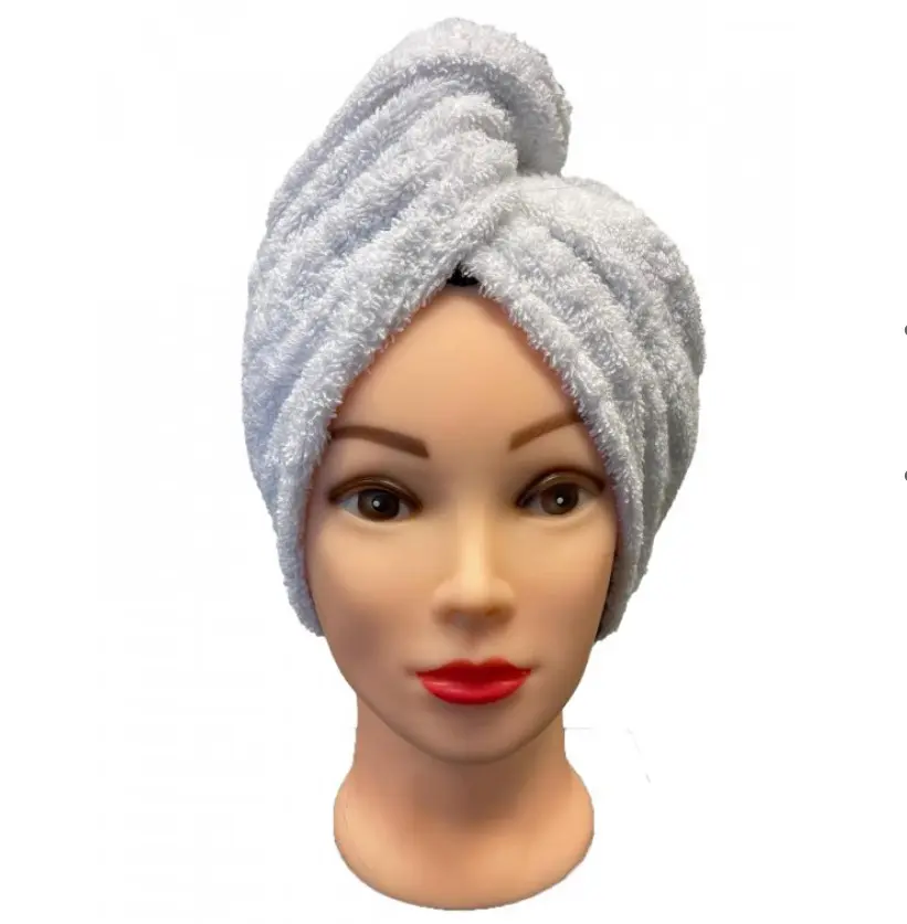 Rychleschnoucí froté Turban na vlasy bílý TiaHome