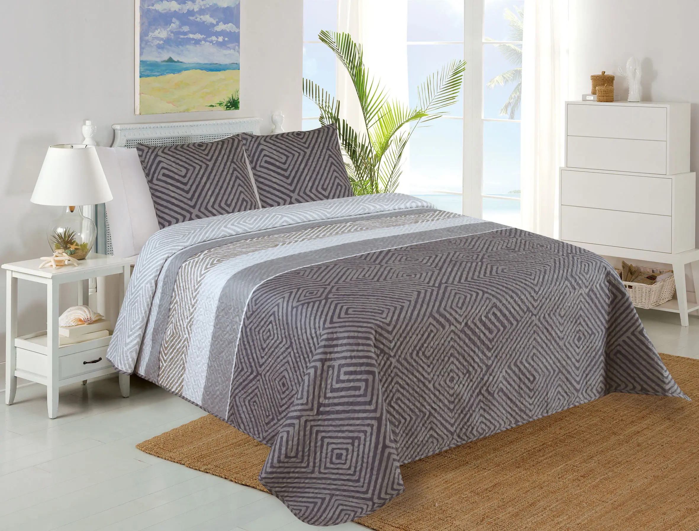 Přehoz na postel Plaza TiaHome - 140 x 220cm + 1ks 45x45cm