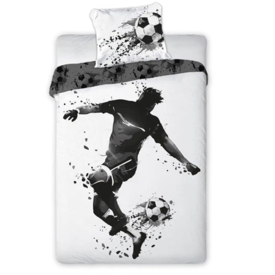 Povlečení bavlněné Deluxe 3D Fotbalista 200x140cm+90x70cm Faro