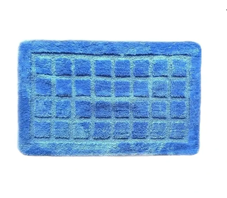Koupelnová předložka kostka modrá 50x80 cm TiaHome
