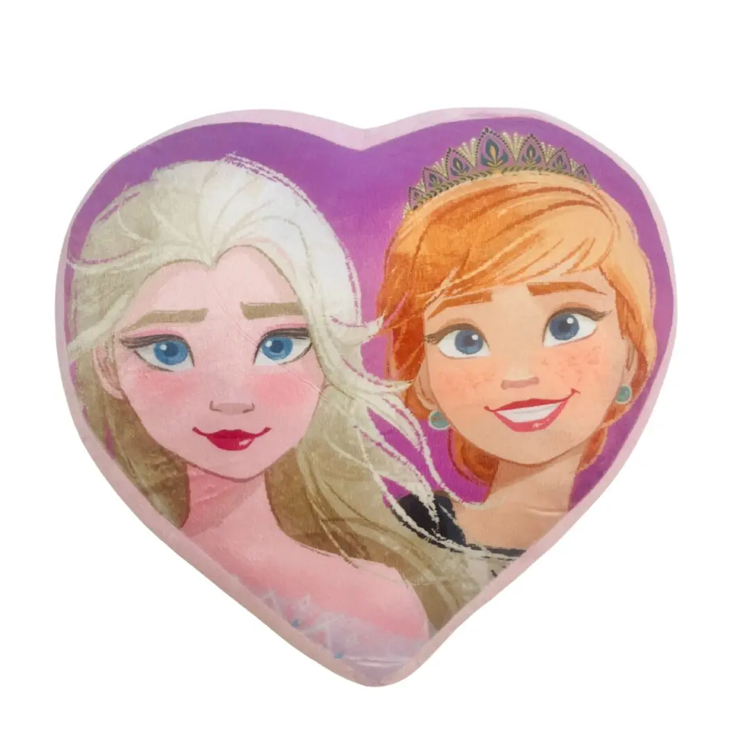 3D mikroplyšový dětský polštářek srdce Frozen TiaHome