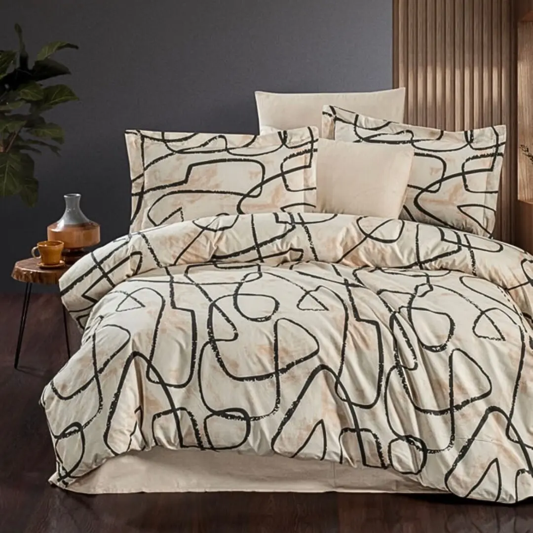 Povlečení bavlněné Efekt TiaHome - 2x Polštář 90x70 cm, 1x Přikrývka 200x220cm