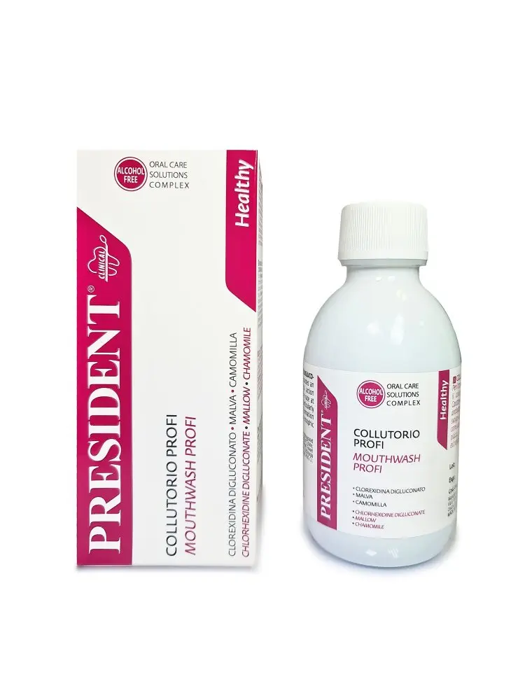PresiDENT Healthy antibakteriální ústní voda (CHX 0,20%), 200ml