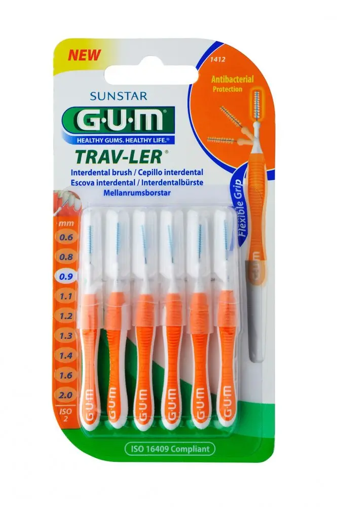 GUM Trav-ler mezizubní kartáčky 0,9 mm (oranžové), 6ks