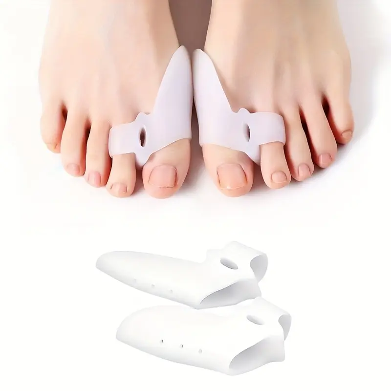 Gelový meziprstní korektor palce Hallux s bočním chráničem, 2 ks (bílý)