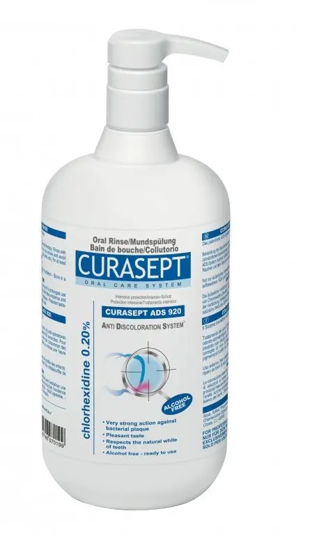 Curasept ADS 920 ústní voda (0,20% CHX) + pumpička, 900ml
