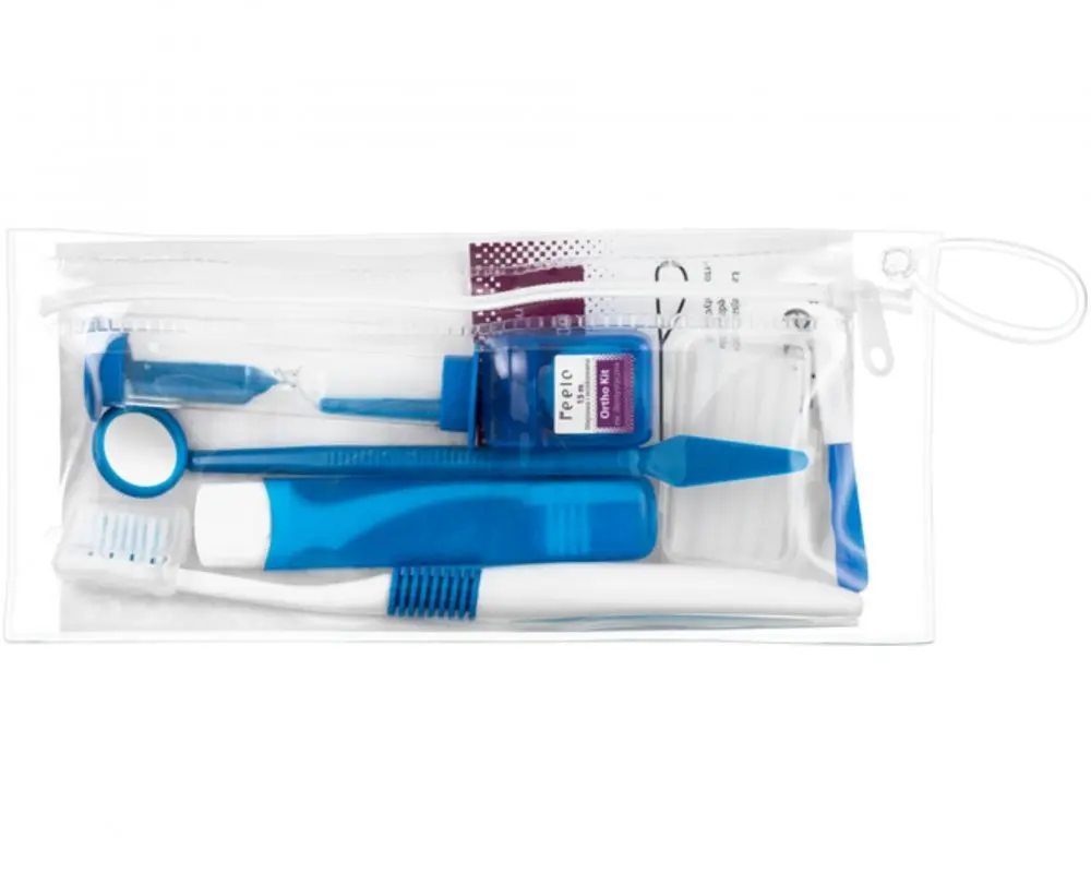 Feelo Ortho KIT set pro čištění s rovnátky (modrý)