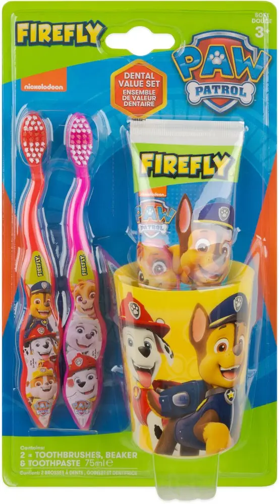 Paw Patrol Firefly SET od 3 let (zubní pasta 75ml + kelímek + zubní kartáček 2ks)