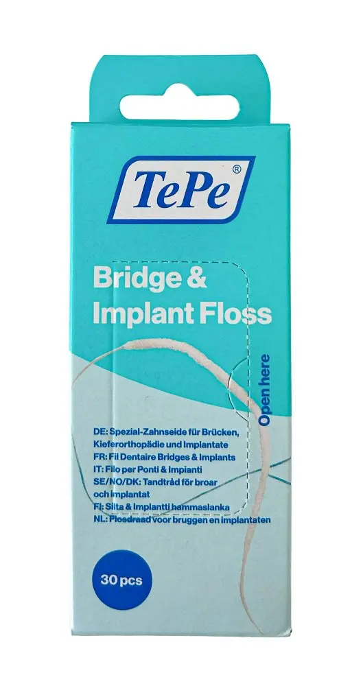 TePe Bridge & Implant Floss zubní nit, 30ks