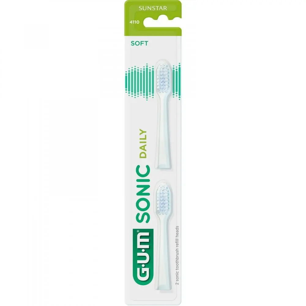 GUM Sonic náhradní hlavice SOFT (bílé), 2ks
