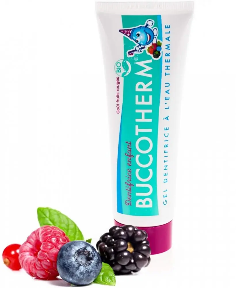 Buccotherm BIO dětská zubní pasta bez fluoridů (červené ovoce), 50ml