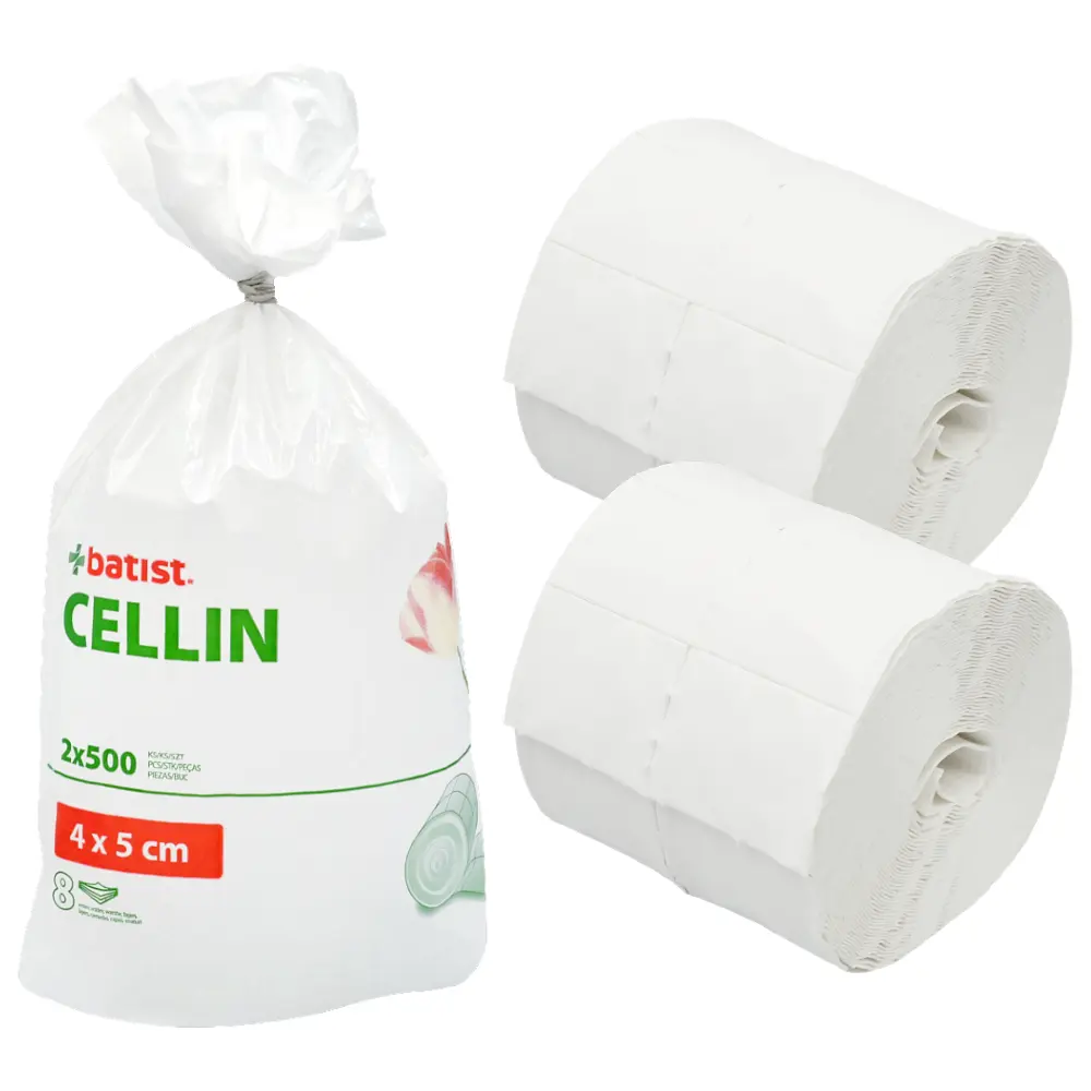 Batist B-Cellin buničinové nesterilní čtverečky B-Cellin (2 x 500 ks)
