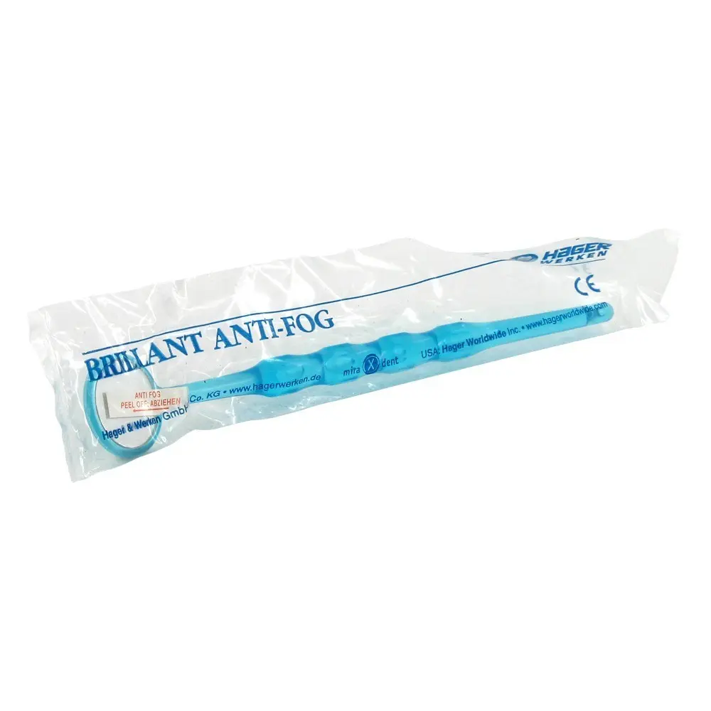 Miradent Brillant Anti-fog plastové zrcátko modré, 1ks