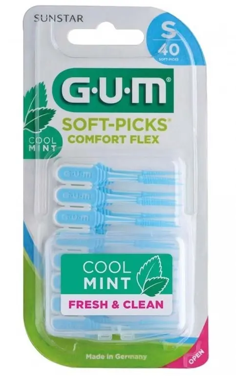 GUM Soft-Picks Comfort FLEX MINT (S), 40 ks