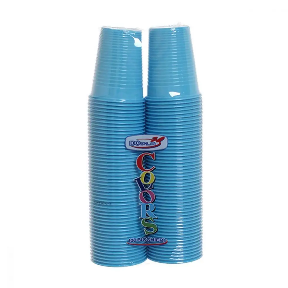 Dopla plastové kelímky (azurové) 200ml, 100ks