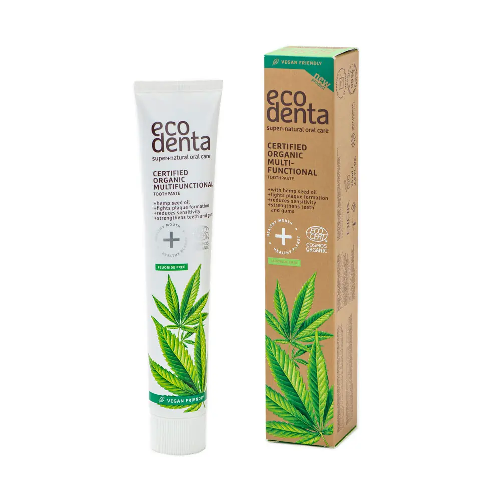ECODENTA Organic Hemp zubní pasta s konopným olejem, 75ml