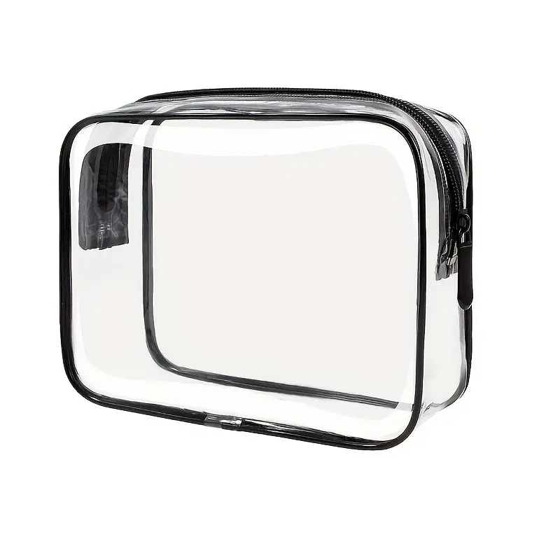 Cestovní PVC taštička (transparent+černá)