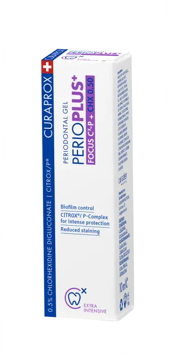Curaprox Perio Plus+ Focus zubní gel (CHX 0,5%), 10 ml
