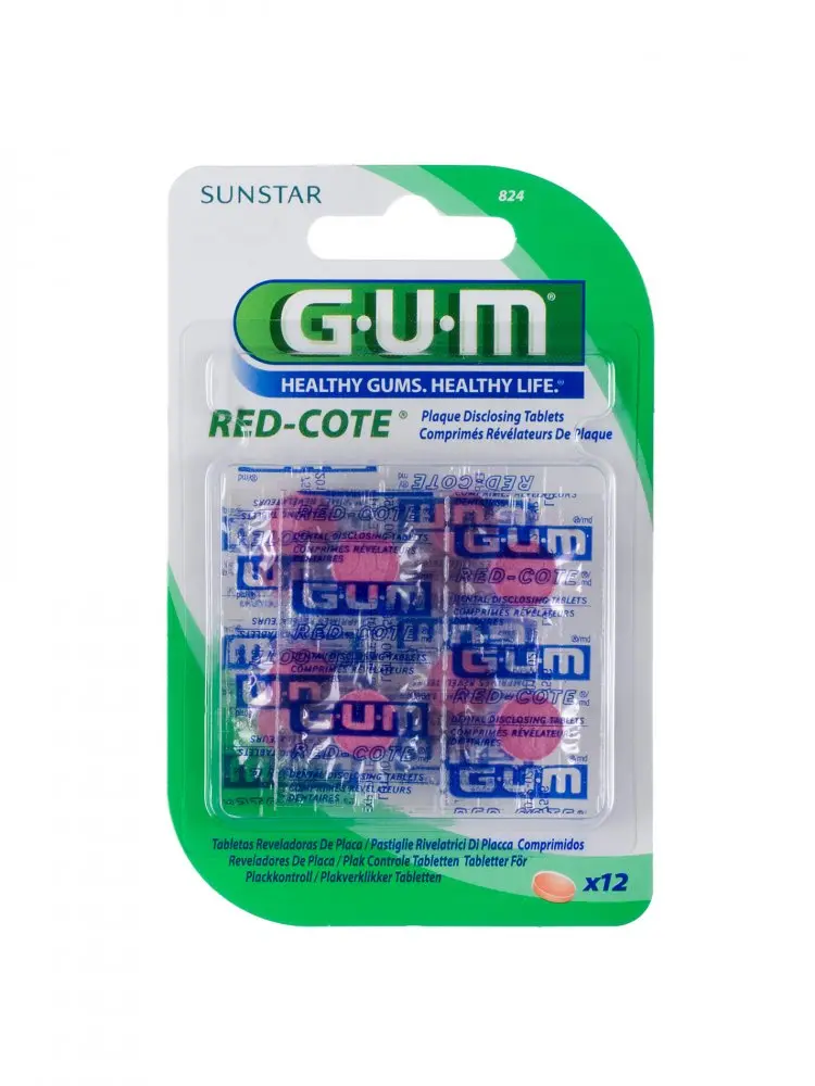 GUM tablety Red-Cote k indikaci plaku 12ks G824MB