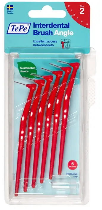 TePe meziz.kart.Angle size 2 Červené 6ks 154630