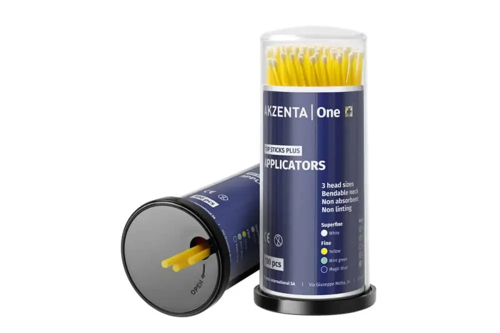 Akzenta Top Sticks Plus Micro aplikátory FINE (žluté), 4x100ks