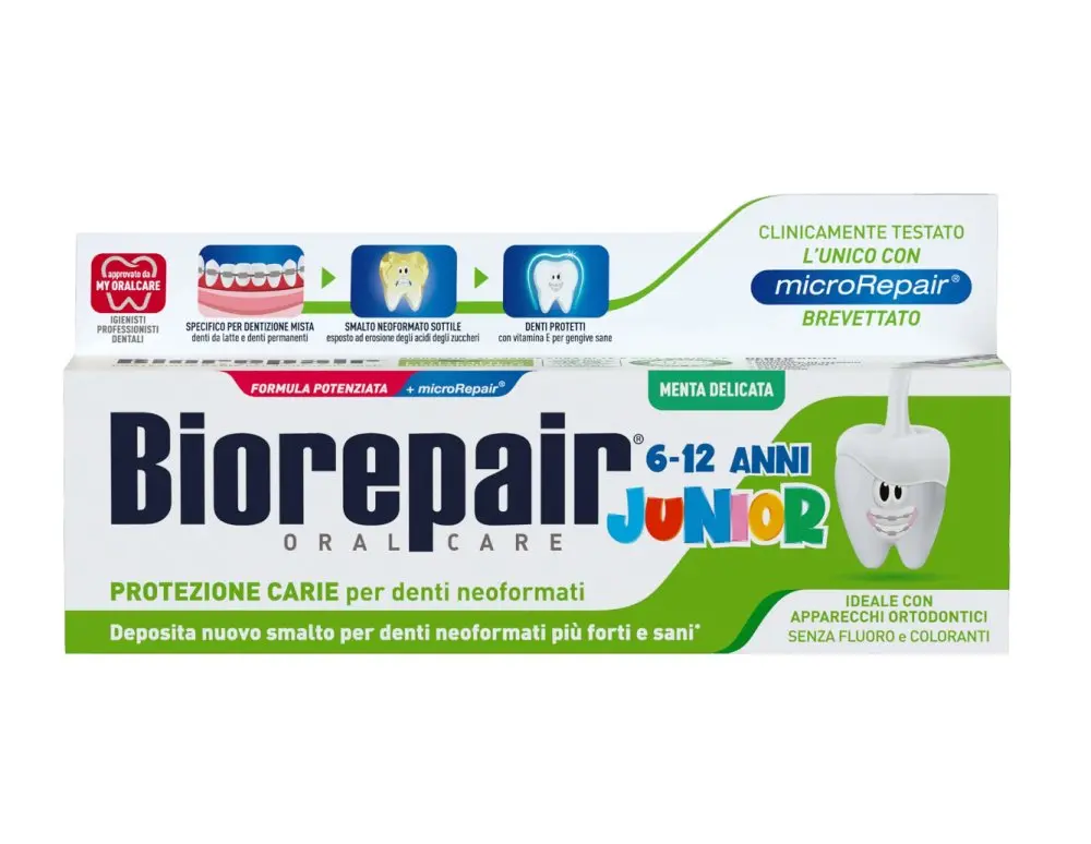 Biorepair Junior 6-12 zubní pasta máta 75ml