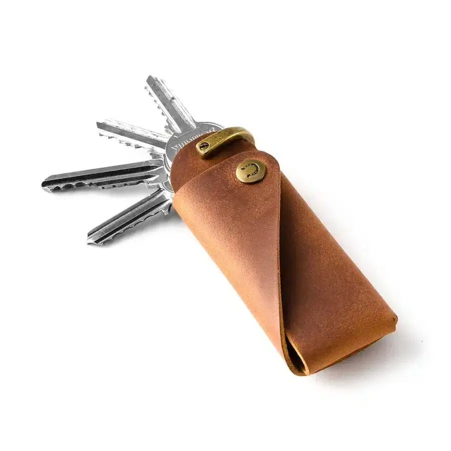 Crazy Horse Craft kožená klíčenka Classic Brown