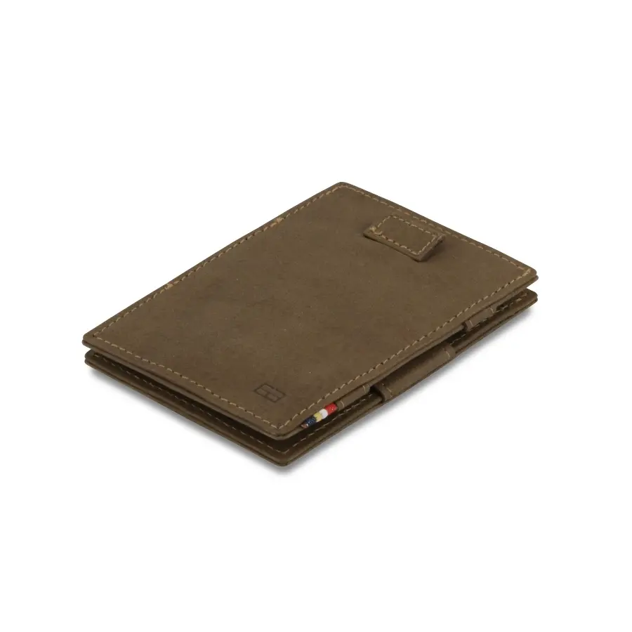 Kožená vysouvací peněženka na karty Cavare Vintage Garzini Java Brown