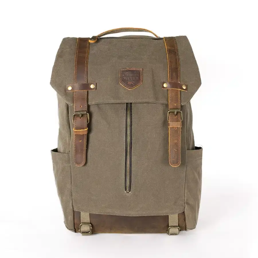 Alaskan Maker Cestovní vintage batoh Unimak Khaki 27l