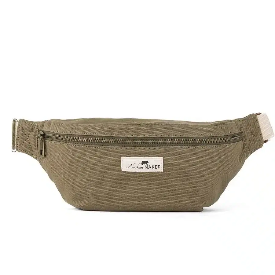 Alaskan Maker Velká plátěná crossbody ledvinka Swing khaki 1,75l