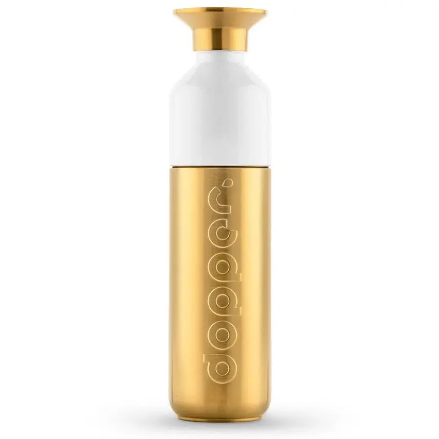 Dopper Metalická nerezová láhev na pití Gold 490ml