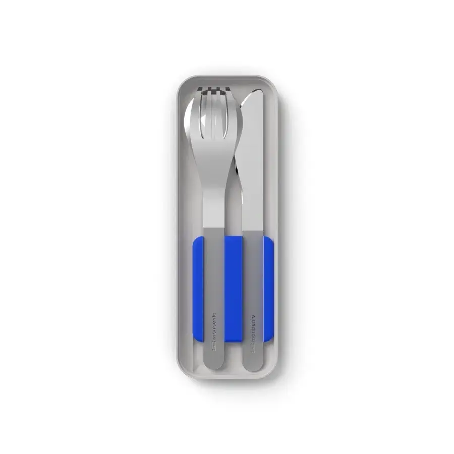 Monbento nerezový příbor MB Slim Box Blue