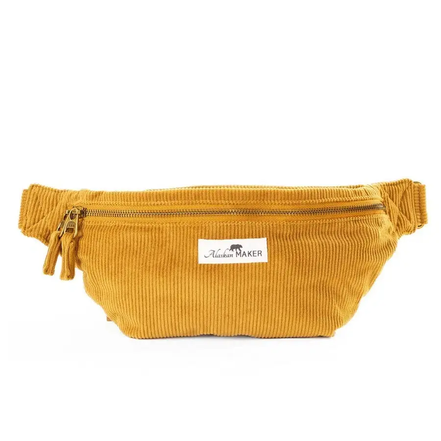 Alaskan Maker Manšestrová crossbody ledvinka Willow Mustard 1,75l