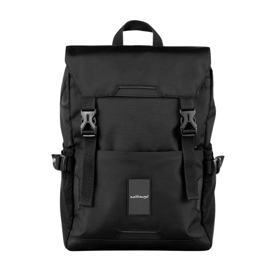 Milinal Městský a cestovní batoh s klopou Travel Tech L 18l černý